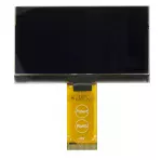 128x64 White Graphic OLED, front view, powered off.