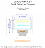 CFAL12864NAB4 Mechanical Drawing