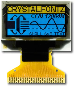 128x64 Graphic SPI OLED Display from Crystalfontz