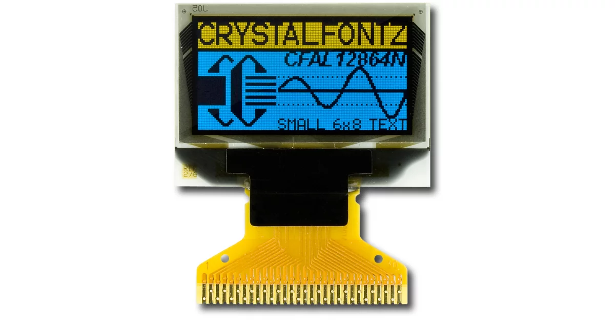 ユリアンページ 128x64 Graphic SPI OLED Display from Crystalfontz