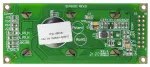 The CFAL1602C-B is a 2x16 blue on black OLED character display , back view.