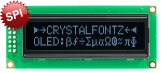 SPI 16x2 White Character OLED (CFAL1602C-PW)