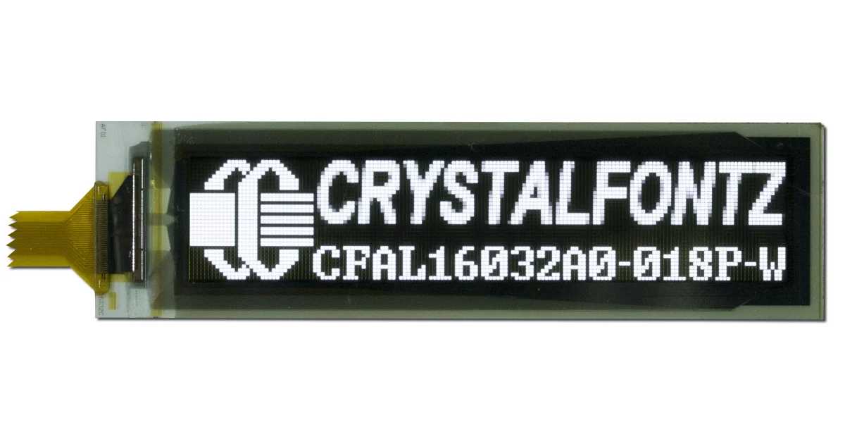 160x32 Bendable OLED Display (EOL) from Crystalfontz