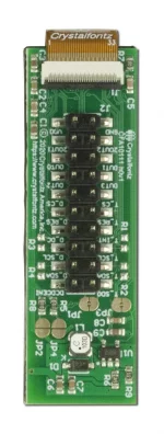 32x128 in-cell OLED display. Back view.