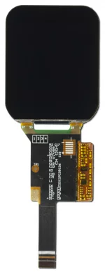 368x448 high density 1.93-inch full-color graphic OLED display module. Front view, powered off. 