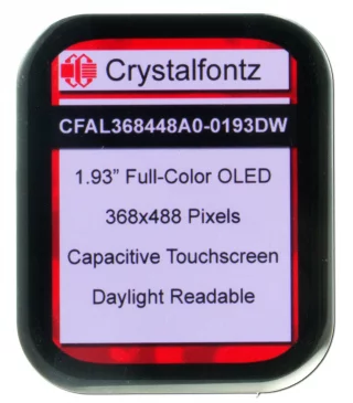 368x448 Touchscreen Full-Color Graphic OLED Module (CFAL368448A0-0193DW)