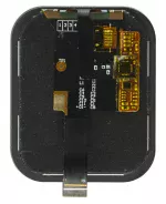 368x448 high density 1.93-inch full-color graphic OLED display module with capacitive touchscreen. Back view, showing the FPC and onboard controller. 