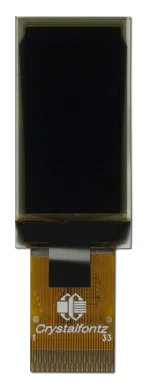 64x128 InCell touchscreen display, front view, powered off.