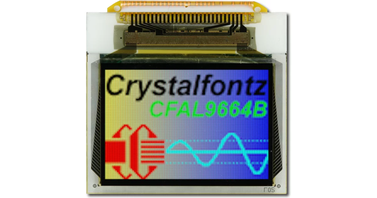 96x64 Graphic Color OLED Display from Crystalfontz
