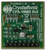 96x64 color oled on carrier board. View of carrier board.