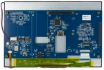 1280x800 10.1 inch IPS TFT Display Module. Full color with resistive touch screen and HDMI interface.
Back view, powered off.