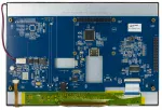 1280x800 10.1 inch IPS TFT Display Module. Full color with resistive touch screen and HDMI interface.
Back view, powered off.
