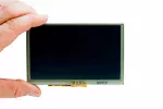 800x480 5 Resistive Touchscreen TFT Display. In hand to show size and perspective.