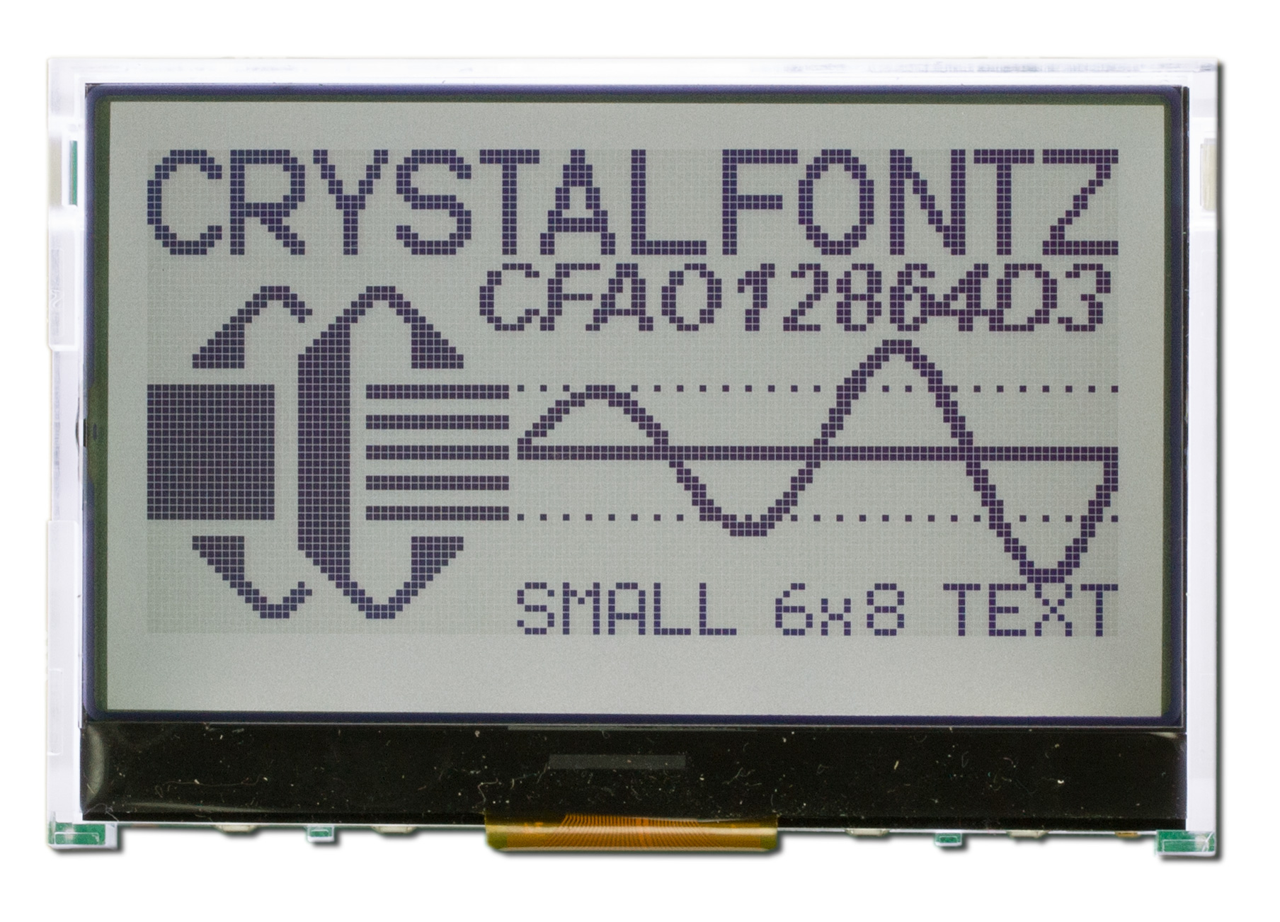 128x64 Graphical LCD Module from Crystalfontz
