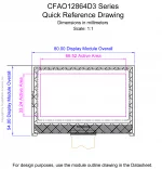 CFAO12864D3TFH Mechanical Drawing CFAO12864D3TFH Mechanical Drawing