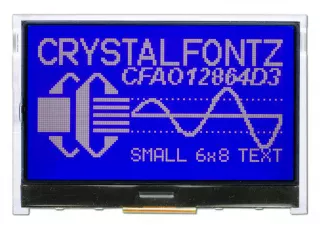 [EOL] White on Blue 128x64 Graphic LCD (CFAO12864D3-TMI)
