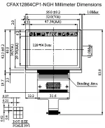 CFAX12864CP1NGH Mechanical Drawing