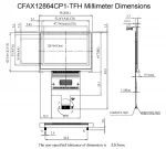 CFAX12864CP1TFH Mechanical Drawing