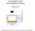 CFAX12864T1NFH Mechanical Drawing
