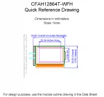 CFAX12864TWFH Mechanical Drawing
