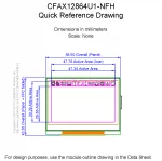CFAX12864U1NFH Mechanical Drawing