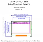 CFAX12864U1TFH Mechanical Drawing