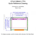 CFAX12864U1TFH Mechanical Drawing