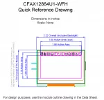 CFAX12864U1WFH Mechanical Drawing