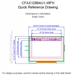 CFAX12864U1WFH Mechanical Drawing