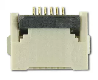 6 Position, 0.5mm Pitch, Gold, FCC FPC ZIF Connector (CS050Z06G-A0)