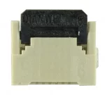 6 Position, 0.5mm Pitch, Gold, FCC FPC ZIF Connector, closed position.