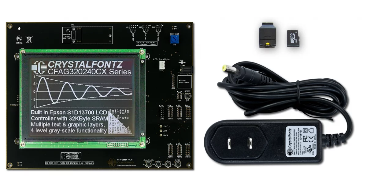 Ti Projector Kit CFAG320240CX-TTI-T LCD Dev Kit from Crystalfontz