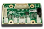 SCAB (System Cooling Accessory Board) for the advanced USB LCD modules CFA631 series and CFA635 series, top perspective view.