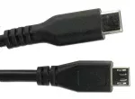 6ft long USB-C to MicroUSB Cable, view of cable ends.