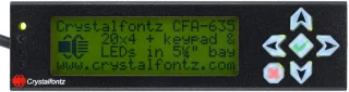 20x4 USB Enclosed Character Display (XES635BK-YYE-KU)