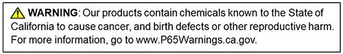 California Proposition 65 Warning