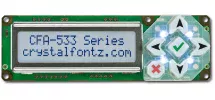Light Blue Serial 16x2 Character LCD CFA533-TFH-KL