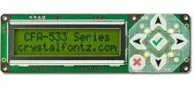 Yellow-Green Serial 16x2 Character LCD CFA533-YYH-KL