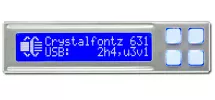 Blue 20x2 Character LCD USB Display CFA631-TMF-KU