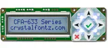 16x2 Character USB LCD Module CFA633-TFH-KU