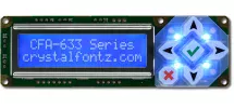 Blue 16x2 Character USB LCD Display CFA633-TMI-KU