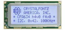 Light Blue 20x4 Character I2C LCD CFA634-TFH-KC
