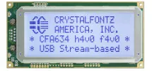 Light Blue 20x4 Character USB LCD CFA634-TFH-KU