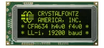 Serial Inverted Logic Level 20x4 Character LCD CFA634-YDI-KN