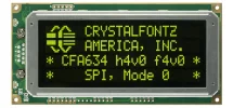 FFSTN Negative 20x4 Character SPI LCD CFA634-YDI-KP