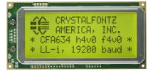20x4 Inverted Logic Level Serial Character LCD CFA634-YFH-KN 20x4 Inverted Logic Level Serial Character LCD CFA634-YFH-KN
