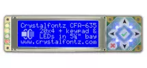Dark Blue 20x4 Character USB LCD Display CFA635-TML-KU