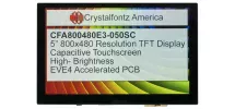 800x480 5-Inch EVE Capacitive Touchscreen TFT Display CFA800480E3-050SC