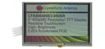5" 800x480 Resistive Touchscreen TFT with EVE CFA800480E3-050SR 5" 800x480 Resistive Touchscreen TFT with EVE CFA800480E3-050SR