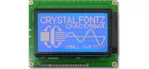 White on Blue 2.9 inch Graphic LCD CFAG12864A-TMI-VN